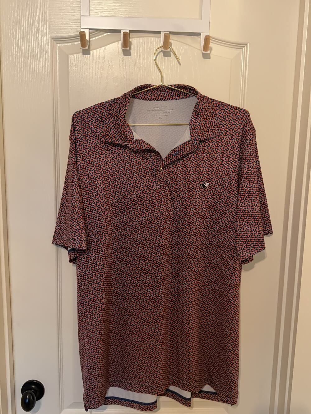 Vineyard Vines Watermelon Pattern Polo Shirt Men's XL Casual Preppy